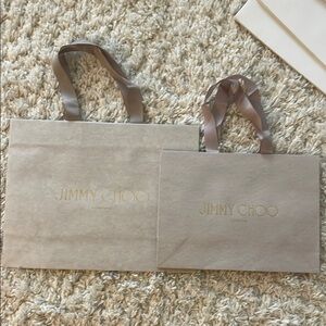 Jimmy Choo Taupe Shopping Bags x 2